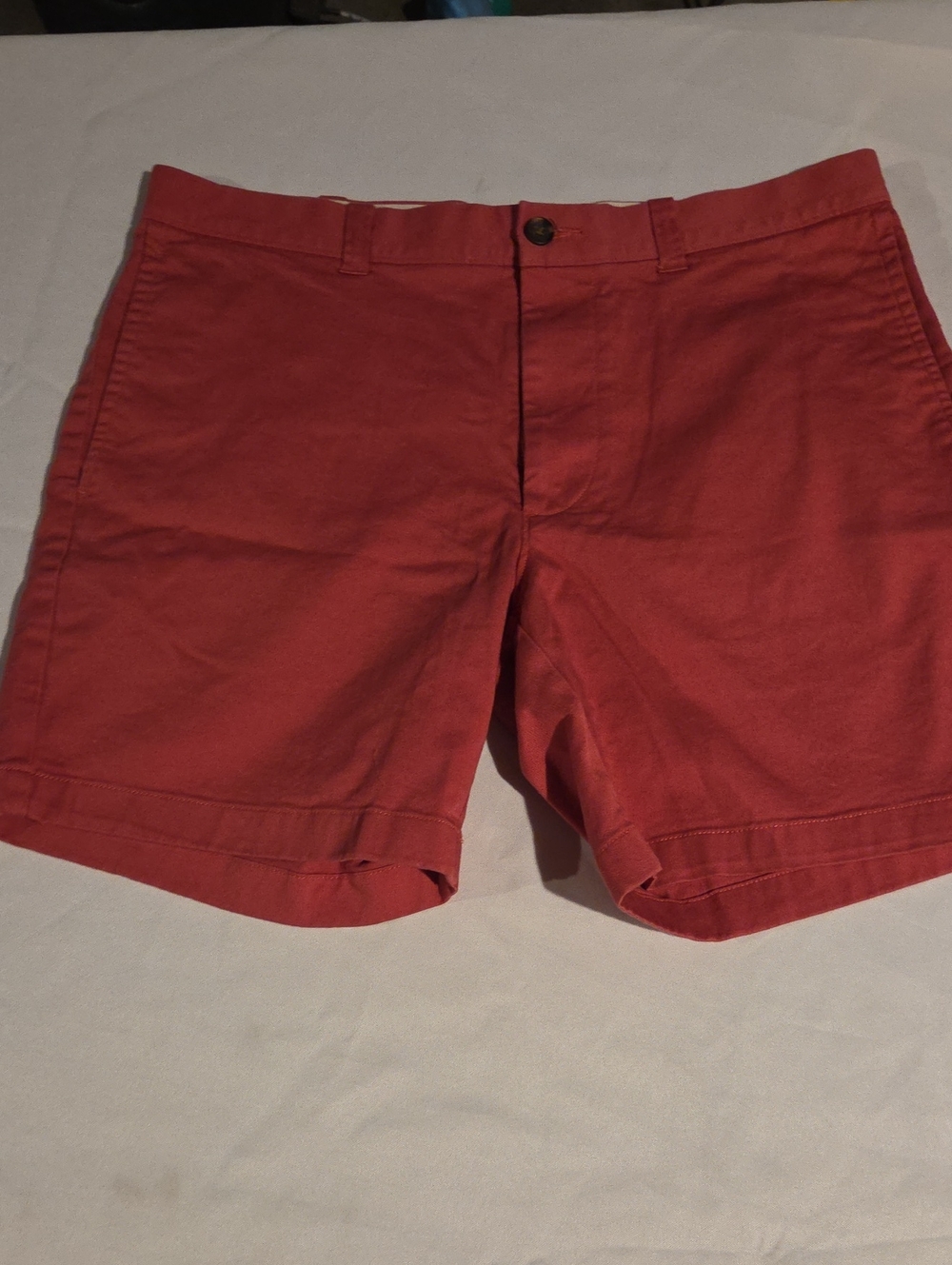 J. Crew Men's Red Flat-Front Chino Shorts
